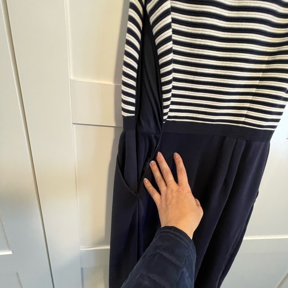 Boden Women’s Ponte Knit Striped Tank Dress Pockets Size 8 Regular - Picture 5 of 8